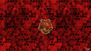 Gryffindor Lion Creston Red Background Wallpaper