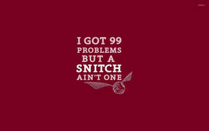 Gryffindor Quidditch Snitch Quote Wallpaper Wallpaper