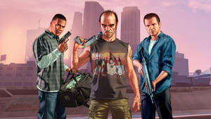 Gta 5 2560x1440 Badass Characters Wallpaper