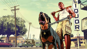 Gta 5 2560x1440 Franklin Chaining Chop Wallpaper