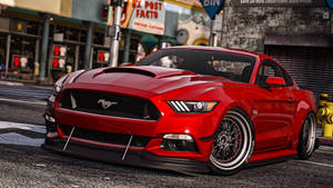 Gta 5 2560x1440 Red Ferrari Mustang Wallpaper