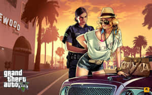 Gta 5 Desktop Police Woman Wallpaper