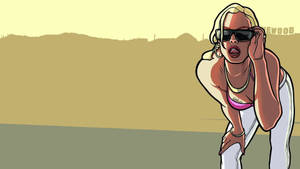 Gta Sa 4k Blonde Girl Wallpaper