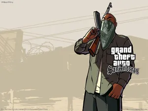 Gta San Andreas Man With A Gun Wallpaper