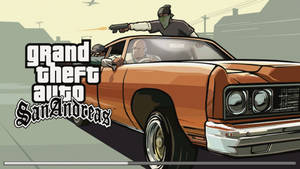 Gta San Andreas Orange Car Shooting Wallpaper