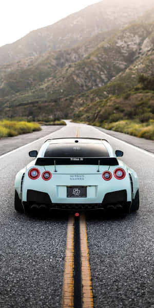 Gtr R35 Mountainside Wallpaper