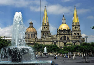 Guadalajara Yellow Dome Wallpaper