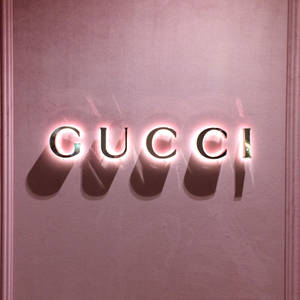 Gucci Rose Gold Backlight Wallpaper