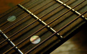Guitar Strings Fret Close-up Wallpaper