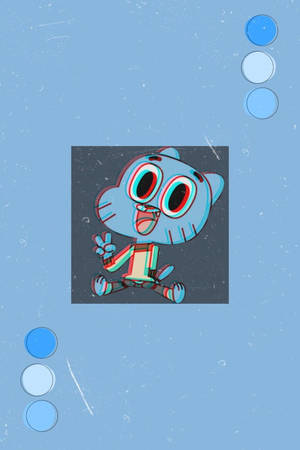 Gumball Minimalist Blue Aesthetic Wallpaper