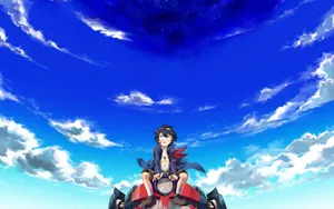Gurren Lagann Simon Blue Sky Wallpaper