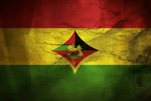 Guyana Flag Grungy Texture Wallpaper