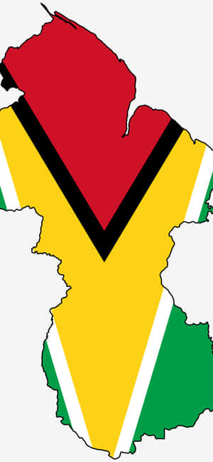 Guyana Mapwith Flag Overlay Wallpaper