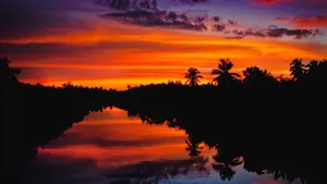 Guyana Sunset Reflections Wallpaper