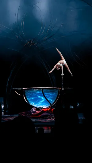 Gymnastics In Dark Stage Wallpaper
