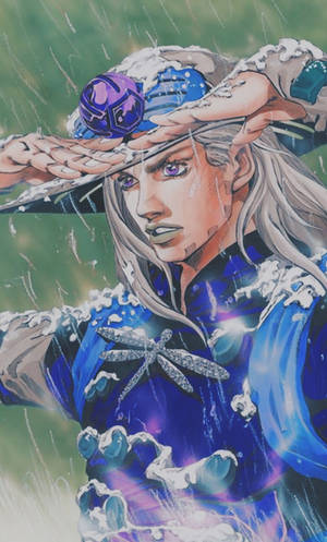 Gyro Zeppeli In Blue Wallpaper