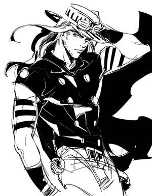 Gyro Zeppeli Outline Drawing Wallpaper