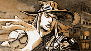 Gyro Zeppeli Vintage Art Wallpaper