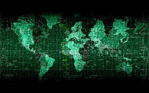 Hacker Cyber Map Wallpaper