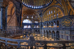 Hagia Sophia From Railings Wallpaper