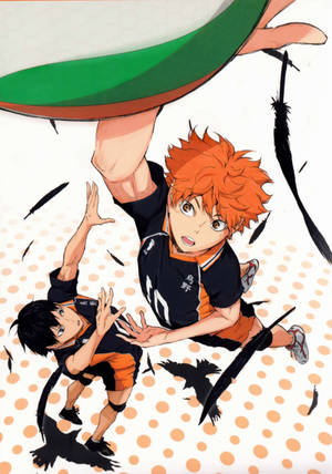 Haikyuu 4k Hinata Jumping Up Wallpaper