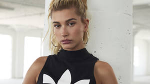 Hailey Bieber Adidas Model Wallpaper