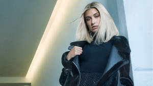 Hailey Bieber For Nicole Benisti Brand Wallpaper