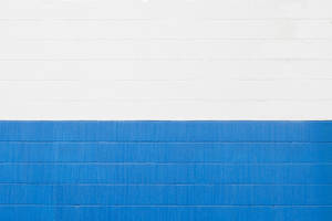 Half Blue And White Brick Wall Wallpaper
