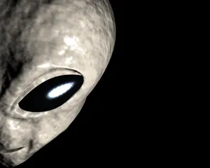 Half Face Alien Wallpaper