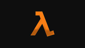 Half-life Lambda Logo On Black Wallpaper