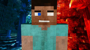 Half Steve Herobrine Wallpaper