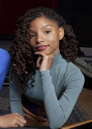 Halle Bailey Portrait Smile Wallpaper