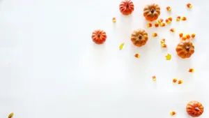 Halloween Aesthetic Pc Orange Pumpkins Wallpaper