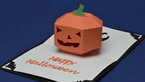 Halloween Aesthetic Pumpkin Box Art Wallpaper