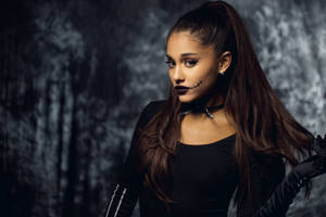 Halloween Black Ariana Grande Wallpaper