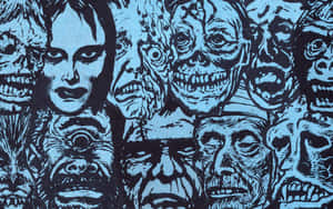 Halloween Horror Collage Artwork Wallpaper