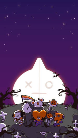 Halloween Van Bt21 Wallpaper