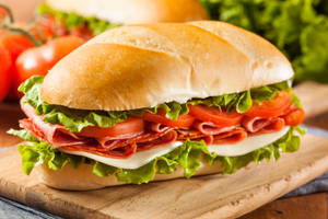 Ham Tomato Sandwich Wallpaper