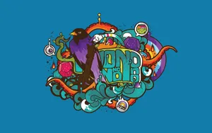 Hand-created Abstract Design In Cool Colors Wallpaper