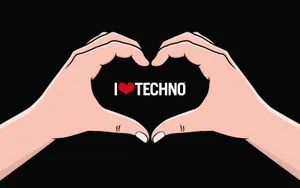 Hand-heart Techno Gamerz Wallpaper