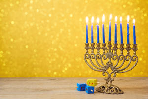 Hanukkah Aesthetic Menorah Wallpaper