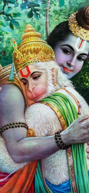 Hanuman_ Embrace_ Lord_ Rama Wallpaper