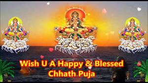 Happy And Blessed Chhath Puja Background Wallpaper