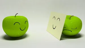 Happy And Sad Apples Wallpaper