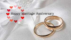 Happy Anniversary Gold Wedding Rings Wallpaper