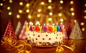 Happy Birthday Candle Letters Wallpaper
