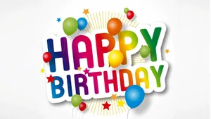 Happy Birthday In White Wallpaper