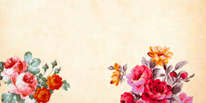 Happy Birthday Watercolor Flowers Wallpaper