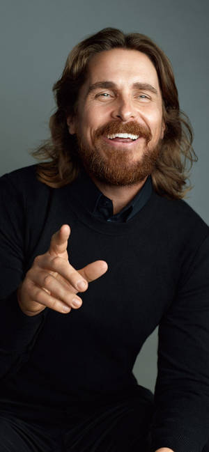 Happy Christian Bale Wallpaper