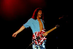 Happy Eddie Van Halen Performance Wallpaper